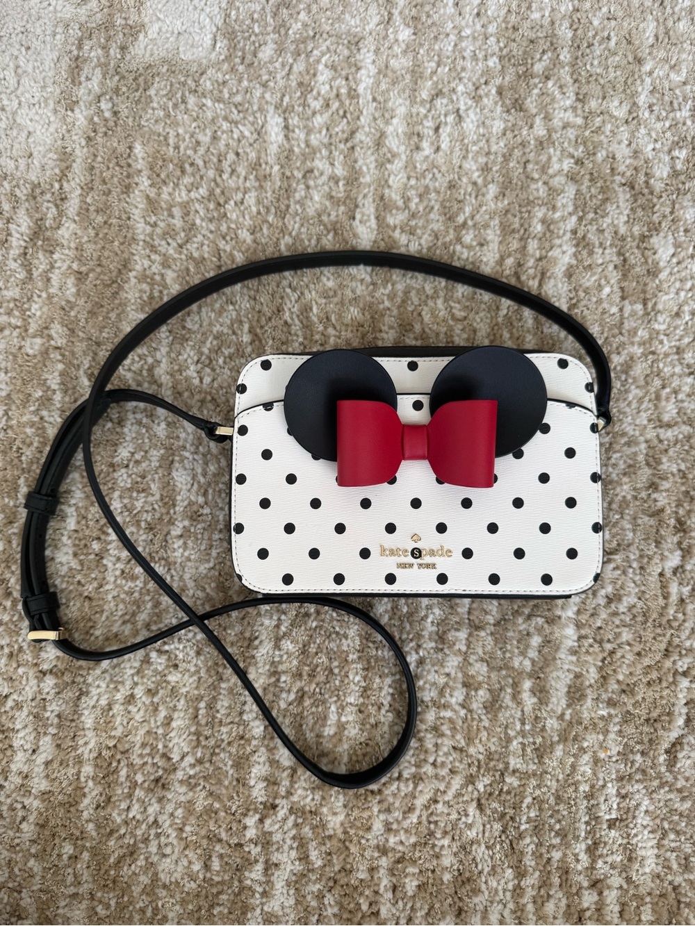 kate spade Polka Dot Minnie Disney Crossbody Bag - White, Black & Red